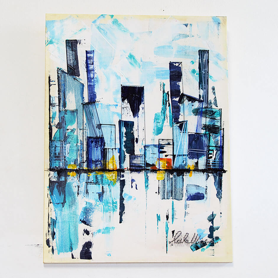 Abstract blue landscape